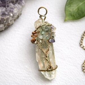 Crystal Pendant Necklace - Tree of Life